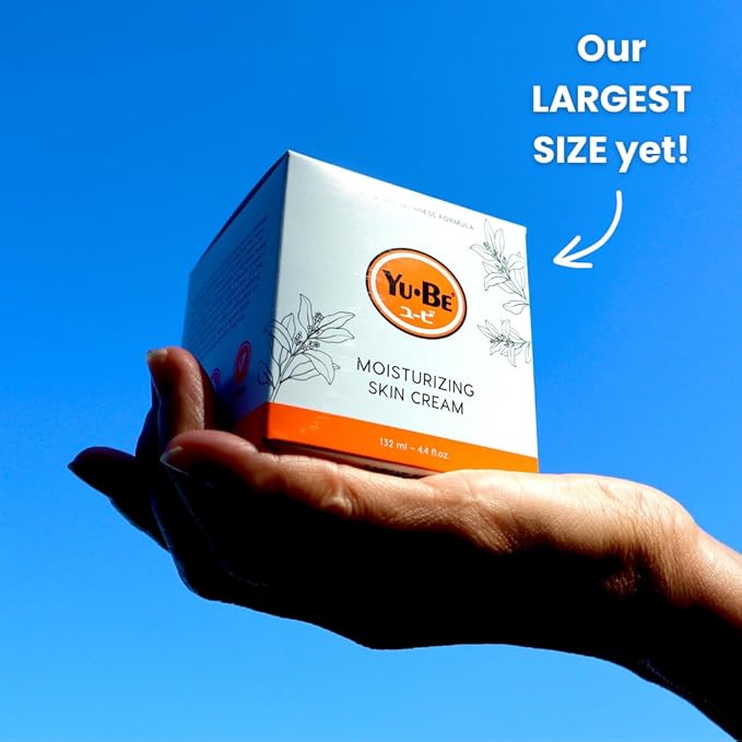 Yu-Be Moisturizing Skin Cream 4.4 Fl. Oz. Jar Trio I Deeply Hydrating Non-Greasy Moisturizer for Dry Skin I Soothing Camphor Calms, Cools, & Relieves Skin I Vitamins Nourish, Repair & Rejuvenate