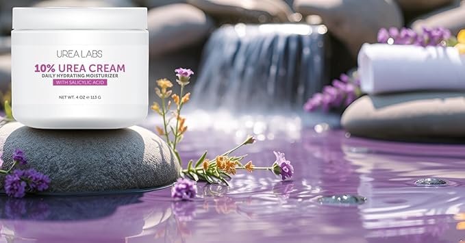 Urea Cream 10% Skin Care Moisturizer with Salicylic Acid, Aloe Vera Gel, Jojoba Oil. 150ml. Healing, Hydrating for Hand Face Foot and Body Use.