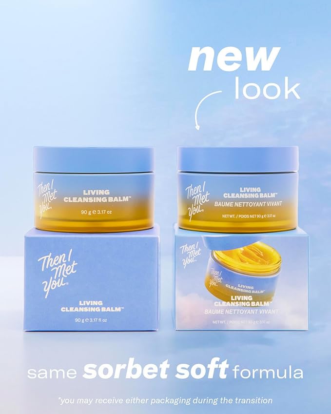 Then I Met You Living Cleansing Balm, Melts Makeup & Sunscreen, Non-Stripping Zero Residue Oil Cleanser with Seaberry, Olive, Grape Seed Oils, Vit E & Persimmon, First-Step Clean Vegan Korean Skincare