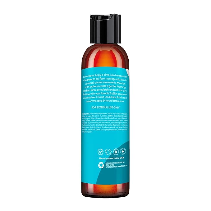 TruSkin Soothing Cleansing Milk for Face – Gentle Facial Cleanser for Sensitive Skin with Plant-Based Rice & Oat Milk plus Hyaluronic Acid - Gently Removes Make-Up Without Stripping Skin, 4.2 fl oz