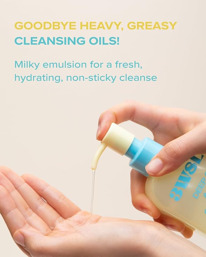 3W8L Deep Off & Fresh Cleansing Oil, Sunscreen remover, Oil Cleanser for Face, Jojoba oil, Deep cleansing, Make up blackhead pore remover, korean skin care, zero irritation on eyes