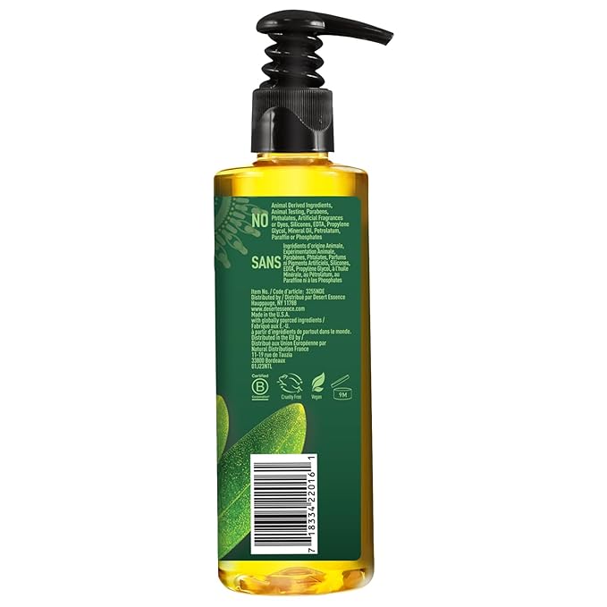 Desert Essence Thoroughly Clean Face Wash with Tea Tree Oil – Natural Facial Cleanser with Castile Soap & Coconut Oil – For Oily & Sensitive Skin – Vegan & Cruelty-Free (8.5 Fl Oz)