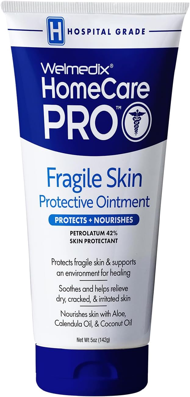 Fragile Skin Protective Ointment Hospital Grade Healing Ointment, Barrier Cream & Skin Protectant w/Calendula for Treatment of Eczema, Psoriasis, Dermatitis, Bed Sores, Chafing (5oz Tube)