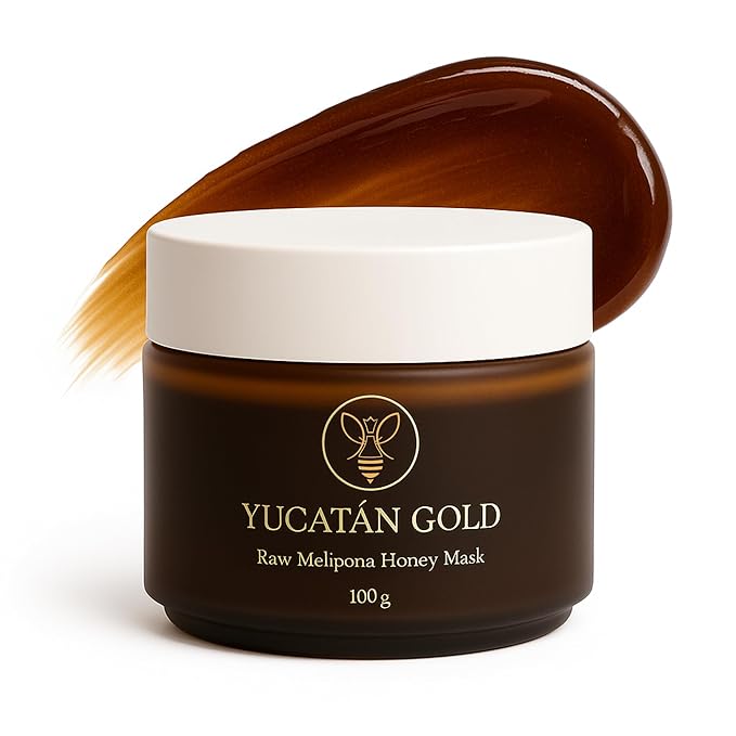 Melipona Honey Face Mask – All-Natural Solution for Dry Skin, Fine Lines & Youthful Glow With Enzymes & Antioxidants – Soothes Skin After Sun Exposure – Gentle Moisturizer for Sensitive Skin