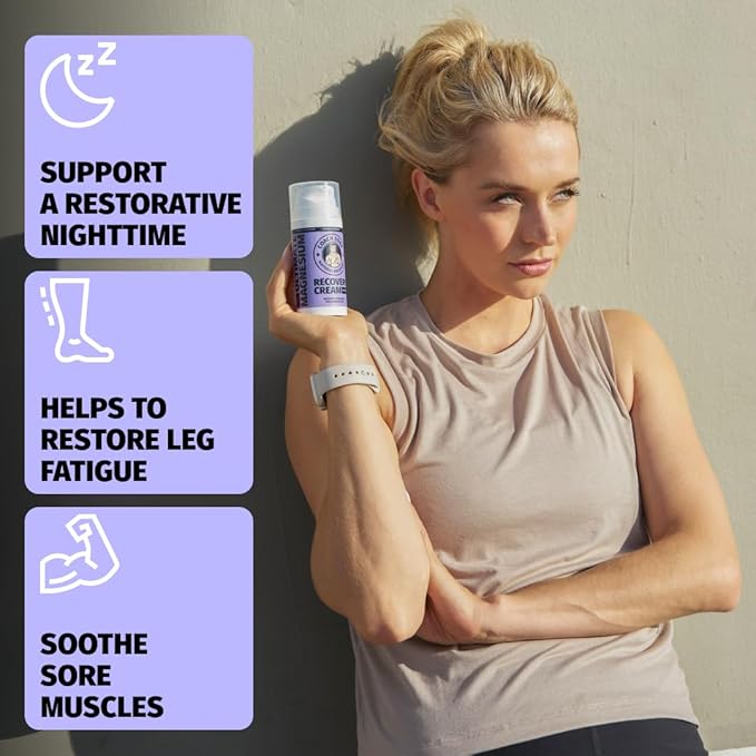 Coach Soak Magnesium Cream with MSM in Pump Bottle - Natural Recovery Cream with Magnesium Chloride & Menthol - Fast-Absorbing for Muscles & Joints, Lavender 3.4oz