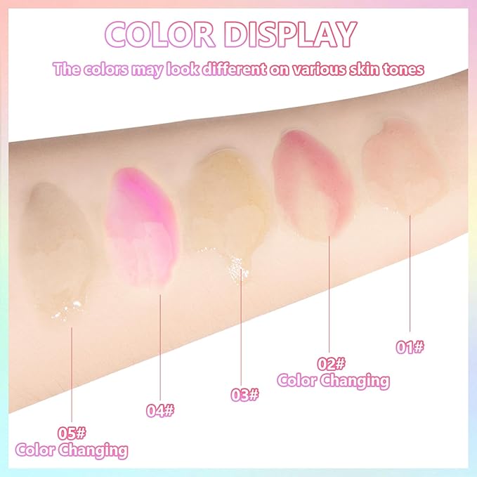 Double Colors Lip Glow Oil, Fruit Flavoured Clear Glow