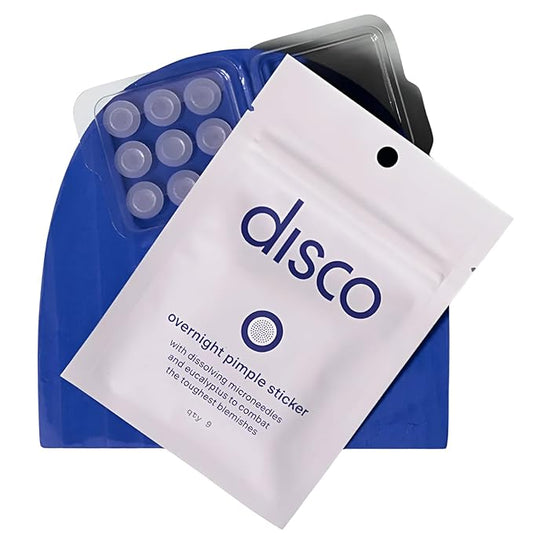 Disco Overnight Pimple Stickers | Acne Pimple Patches for Face, Breakout Strips, Toughest Blemish, Zit Spot Treatment with Fast-Acting Dissolving Microneedles & Eucalyptus Tackle Pimples in 6 Hours