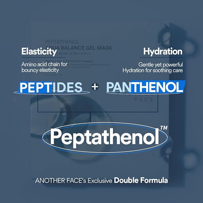 ANOTHERFACE PEPTATHENOL™ Aqua Balance Mask 4pcs, Overnight Deep Hydrating Hydrogel Mask Pack, Korean skin care, Pore Minimizing, Lifting & Firming, Non-irritation, Vegan, Korean Skin Care