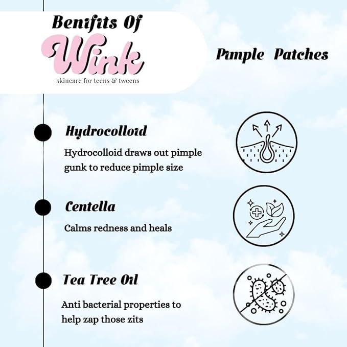 Hydrocolloid Natural Pimple Patches, 120-Count (Exclusive Gem/Bling Acne Stickers) Gentle Tea Tree & Centella For Face Skincare - Star, Heart, Flower And Cloud Shapes, Teen Tween Girl Facial Treatment