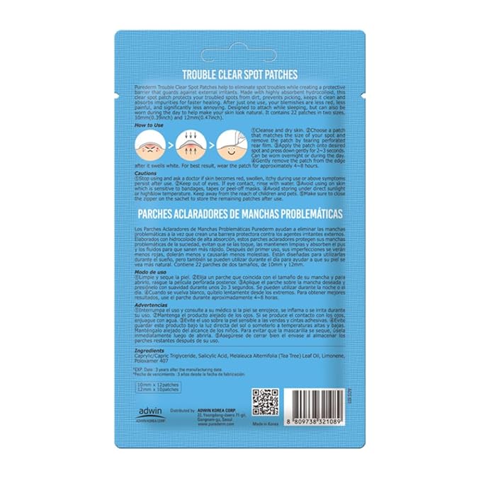 Purederm Trouble Clear Spot Patches 5 Pack