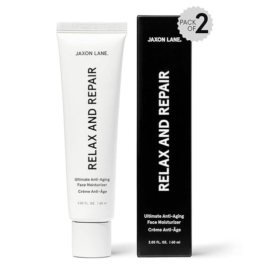RELAX AND REPAIR Anti Aging Face Moisturizer for Men | Anti Wrinkle Cream, Night Cream, Eye Cream with Niacinamide (Vitamin B3), Hyaluronic Acid, Vitamin E & Ceramides For Skin (2Tubes)