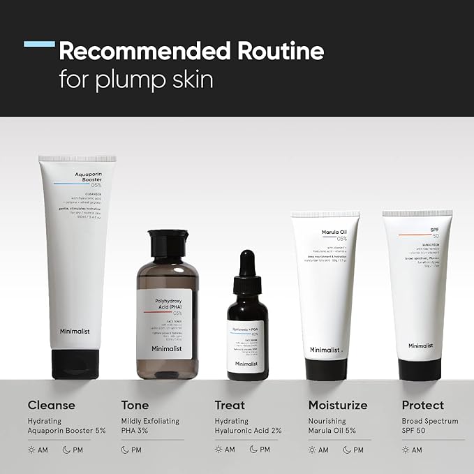 Minimalist 2% Hyaluronic Acid Serum for Face for Intense Hydration, Glow & Lesser Fine Lines | Helps with Skin Dryness & Elasticity | For Women & Men | For all Skin Types | 1 Fl Oz / 30 ml