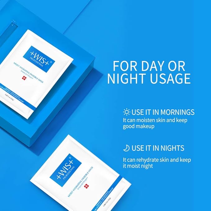 WIS Intensive Hydrating Smoothing Face Facial Sheet Mask 10 Packs, Deeply Moisturizing with Hyaluronic Acid-Witch Hazel for Oil Control & Shrink Pores-Firming & Anti Aging for Men&Women