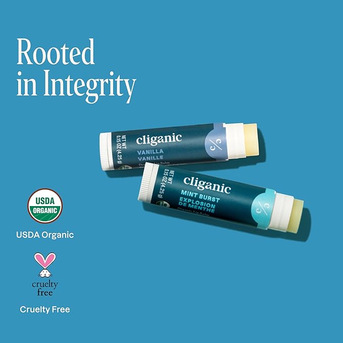 Cliganic Organic Lip Balm 2 pack