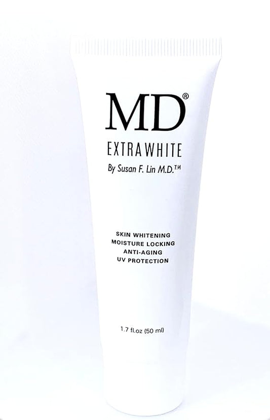 MD Extra White Skin Brightening Cream, Anti-Aging Moisturizer with UV Protection, 1.7 fl oz