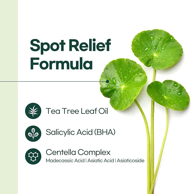 PETITFEE Centella Clearing Spot Patch (115 Count) - Invisible Hydrocolloid Spot Relief Patches for Acne Cover, Blemishes, Pimples, with Tea Tree Oil, Salicylic Acid Spot Patch, Beveling Patch, 2 Size