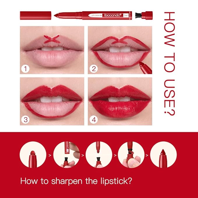 ibcccndc 6PCS Lip Liner and Lipstick
