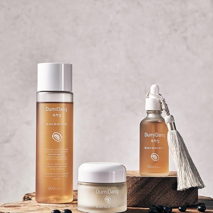 Black Bean Serum - Korean Traditional Vegan Skincare Formula, Anti-Aging and Elasticity with Fermented Black Bean Extract, Vegetable Collagen and Carrot Extract, 50mL | 1.69fl.oz.