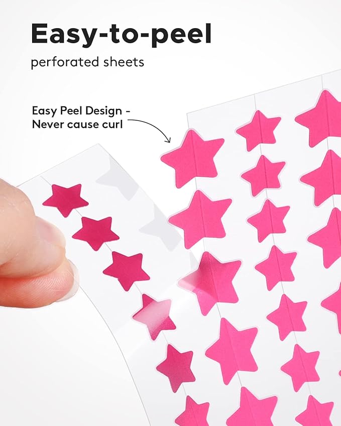 LitBear Acne Patch Pimple Patch, Colorful Star Hydrocolloid Acne Patches For Face, Cute Zit Patch Acne Sticker Spot Pimple Patches for Face, Tea Tree Oil + Centella (112 Count)