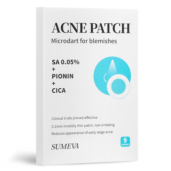 Microdart Acne Patch - Hydrocolloid Blemish Treatment | Salicylic Acid & CICA | Clinically Proven | Deep,Early-Stage Pimples | Sensitive Skin & Non-Irritating | Vegan & Cruelty-Free | 9 patches