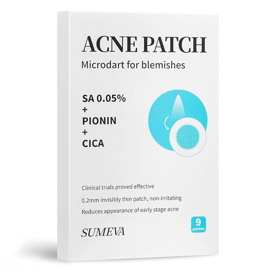 Microdart Acne Patch - Hydrocolloid Blemish Treatment | Salicylic Acid & CICA | Clinically Proven | Deep,Early-Stage Pimples | Sensitive Skin & Non-Irritating | Vegan & Cruelty-Free | 9 patches