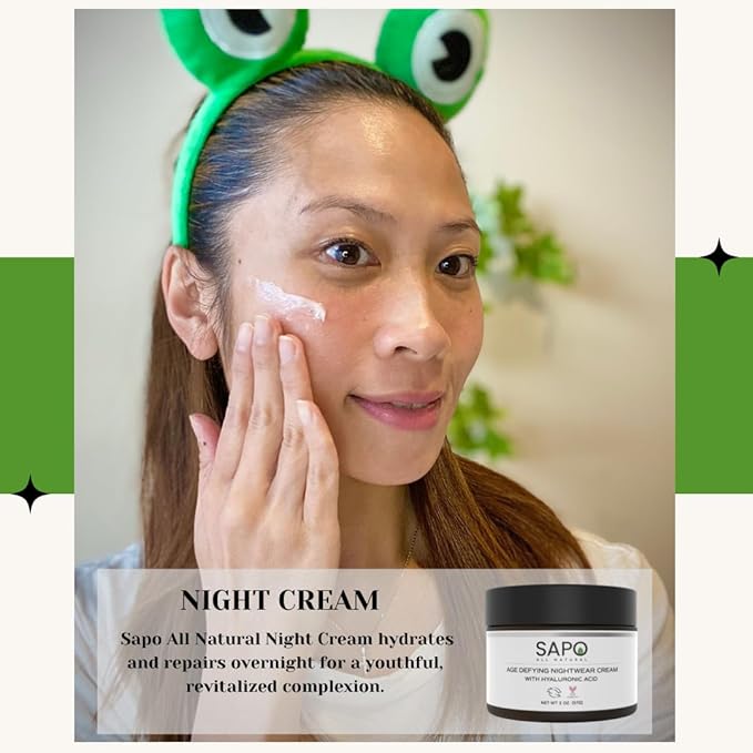 Night Cream - Hydrating Face Moisturizer with Hyaluronic Acid, Niacinamide & Lavender - Nourishing, Restoring & Rejuvenating - 2 oz