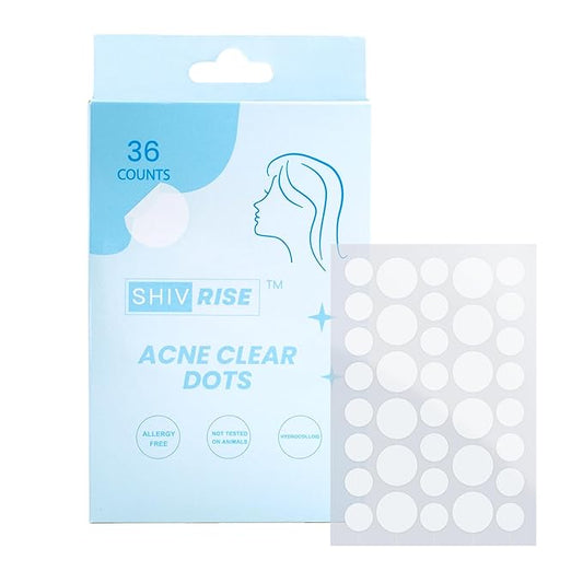 Pimple Patches for Face (36 Counts), Hydrocolloid Acne Patches for Face, Covering Blemishes, Invisible Pimple Patches, Round Shape Zit Covers, Not Tested on Animals, 2 Sizes