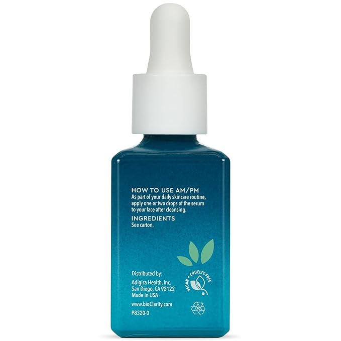 BioClarity Oil-Free Deep Hydrating Serum, 100% Vegan, Non-Toxic, Long-Lasting Hydration, With Vitamin E, Lentil & Watermelon, Lightweight Moisturizing Formula for All Skin Types, 1 fl. oz.