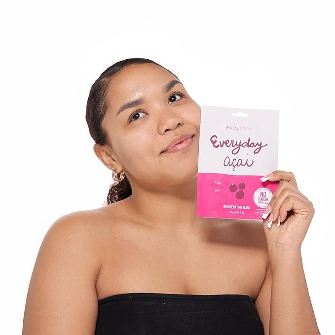 FACETORY Collection Facial Mask Set - Hydrating, Purifying, Soothing, Moisturizing, and Revitalizing - Soft, Form-Fitting Face Masks, For All Skin Types - No Sulfates No Parabens (15 pc)