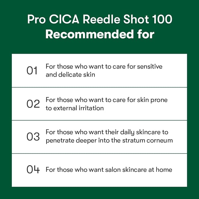 VT COSMETICS Pro Cica Reedle Shot 100, Centella Asiatica Microneedling Serum, Cica Exosome, Soothing, Hyaluronic Acid, Soft Skin, Glass Skin, Korean Skin Booster 1.69 Fl Oz.(50ml)