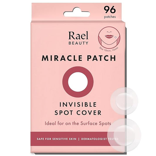 Rael Pimple Patches, Miracle Invisible Spot Cover - Hydrocolloid Acne Patch, Treatment for Breakouts, Absorbs Zits & Blemish, Korean Skin Care, 2 Sizes (96 Count)