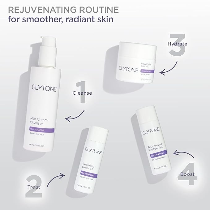 Glytone Mild Cream Cleanser | Exfoliate & Moisturize with 3.4 Free Acid Value Glycolic Acid & Glycerin | Face Wash for Women Removes Makeup & Oil | Face Cleanser for Dry Skin | 2 Fl oz.