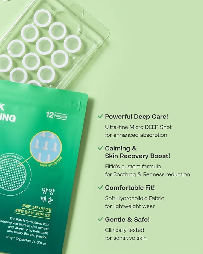 Yangyang Pine Quick Calming Spot Patch 12 Patches, Hyaluronic Acid Soothing Deep Shot, Blemish Relief, Pimples Care, Ultra-Thin Hydrocolloid Patch, Non-Irritating Acne Treatment