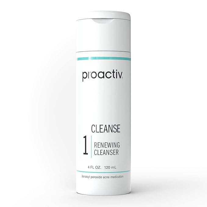 Proactiv Acne Cleanser - Benzoyl Peroxide Face Wash and Acne Treatment - Daily Facial Cleanser and Hyularonic Acid Moisturizer with Exfoliating Beads - 60 Day Supply, 4 Oz