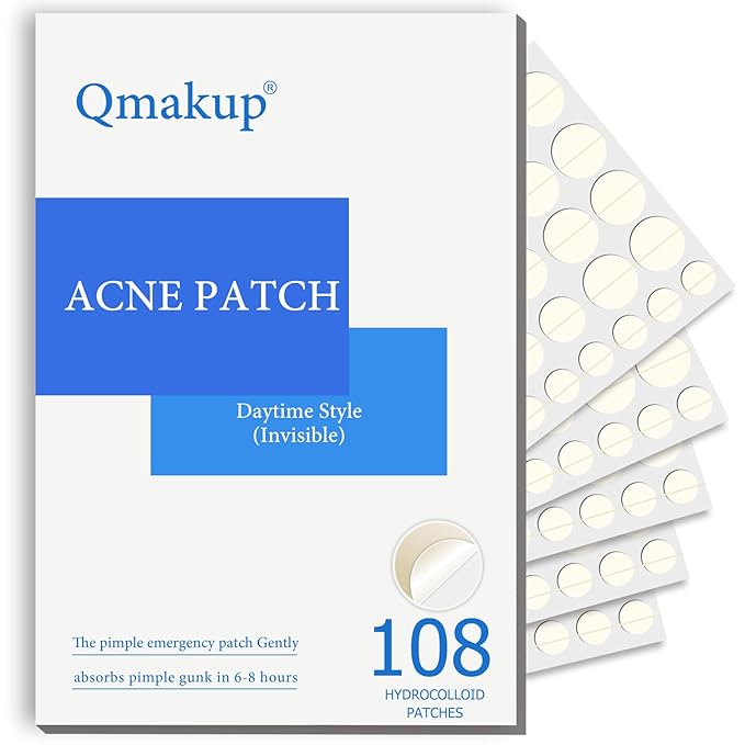 Pimple Patches for Face,Acne Patches for Face,Pimple Patch,Zit Patches,Hydrocolloid Blemish Patches for Covering Zits ,with Salicylic Acid,Tea Tree oil & Calendula oil (108 Counts, Count, 108.0)