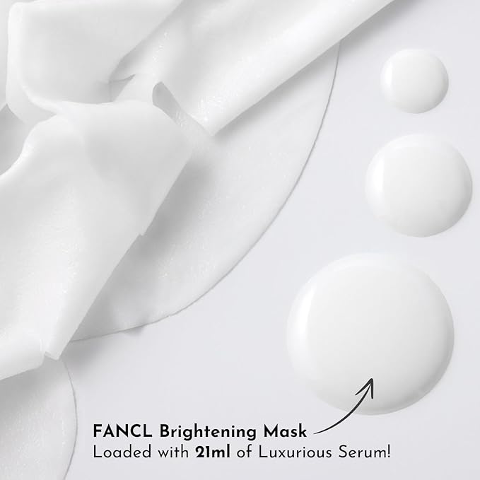 FANCL Brightening Mask, 0.7 fl oz (21 ml) x 6 Pieces, Quasi-Drug, Face Mask, Additive-Free (Rough Skin), Stain Prevention, Vitamin C