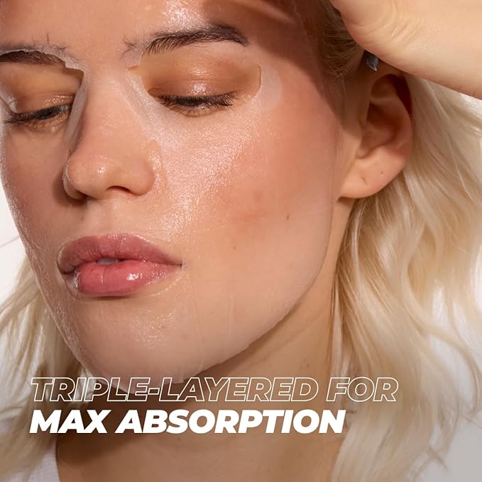 Vitamasques Biodegradable Coconut Face Mask, Hydrating Hyaluronic Acid, for All Skin Types (Pack of 3)