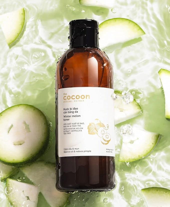 Cocoon Winter Melon Solution Acne Toner, Toner for Oily Skin with Centella Asiatica & Vitamin B3 for Daily Skin Care Solution for Sensitive Acne Prone Skin, Vegan & Cruelty-Free, Face Skincare Gift