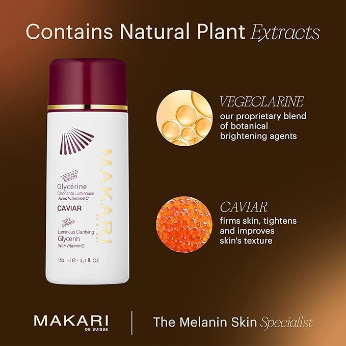MAKARI Classic Caviar Skin Brightening Body Glycerin (5.1 fl.oz) | Anti-Aging and Hydrating Gel-Cream for Body | Moisturizing and Brightening Cream for Dark Marks, Scars, Wrinkles, and Dry Patches