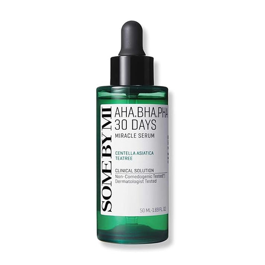 SOME BY MI AHA BHA PHA 30 Days Miracle Serum - 1.69oz, 50ml - Daily Centella Ampoule Serum with Niacinamide for Soothing, Calming and Clear Skin - Pore, Sebum and Blackhead Care - Korean Skin Care