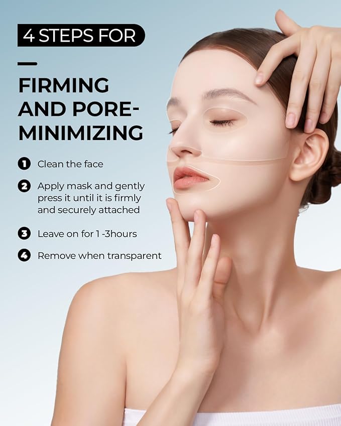 6 Pack Bio-Collagen Face Mask, Hydrating Overnight Masks, Anti-Wrinkle Face Lifting Mask for Elasticity, Pore Minimizing, Firming, Moisturizing, Real Collagen/Korean Skin Care