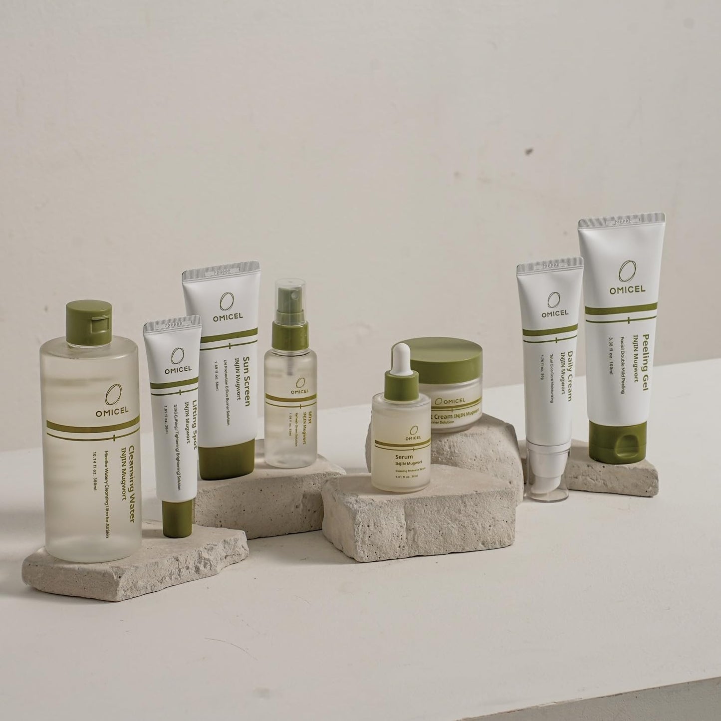 OMICEL INJIN Mugwort Daily Cream 50mL(1 Count) - Hydrating Korean Skincare Solution | Moisturizing Face & Body Cream with Candida Bombicola Ferment