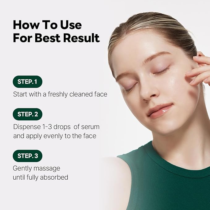 ROUND LAB Pine Calming Cica Ampoule 1.01 Fl Oz, Hydrating and Soothing Serum with Pine Cica and Hyaluronic Acid for Skin Barrier Strengthening, Gentle Exfoliation, and Deep Moisture, Korean Skincare