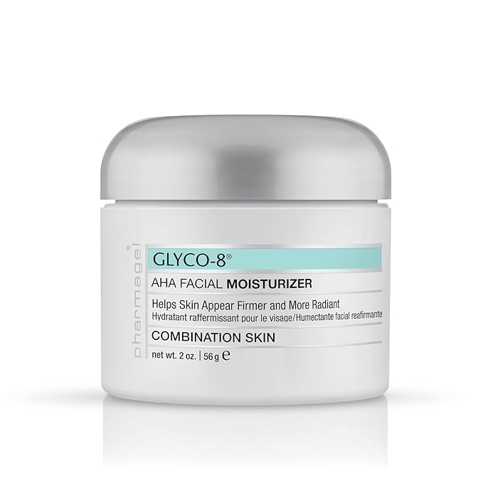 Pharmagel Glyco-8 Facial Firming Moisturizer for Combination Skin | Deeply Hydrating Daily Facial Moisturizer for Fine Lines and Wrinkles - 2 oz.
