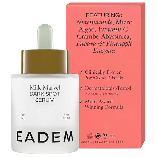 EADEM Milk Marvel Dark Spot Serum, Vitamin C Face Serum Infused with Niacinamide, Dark Spot Remover for Face & Body, Dark Spot Corrector for Skin Care, 1 oz