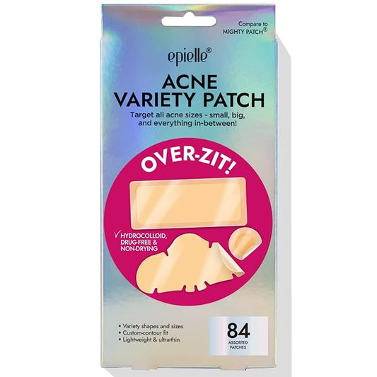 Epielle Over-Zit Acne Variety Patches | 84 Hydrocolloid Acne Pimple Patch for Covering Zits and Blemishes for Full Face (84 Count)