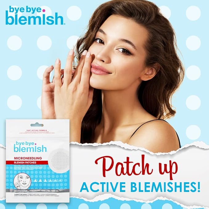 Bye Bye Blemish Acne Patches, 9 Clear Pimple Patches for Fast Acne Treatment, Blemish Spot Treatment for All Skin Types, 1-Pack