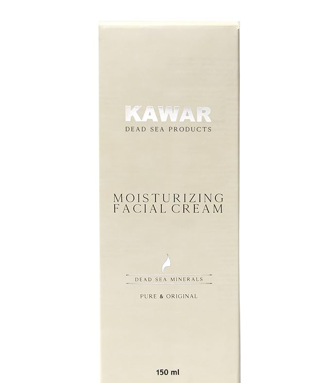 KAWAR Dead Sea Face Moisturizer with Hyaluronic Acid, Niacinamide & Ceramides, Skin Feels Softer and Smoother, Long-Lasting Hydration, Fast-Absorbing, Vegan Moisturizer for Men & Women, 5.1 fl oz