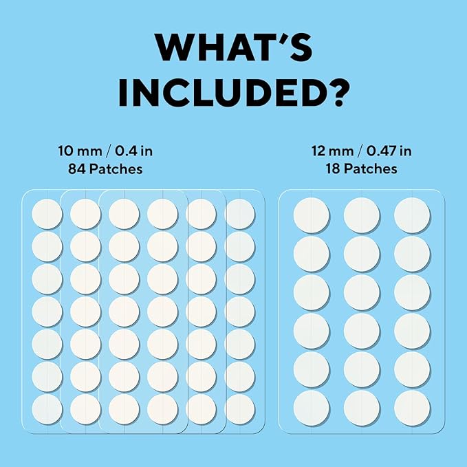 caraseoul Pimple Patches, 2 Size Hydrocolloid Acne Patch for Zits and Blemishes, Bakuchiol & Aloe Vera, Korean Skin Care, Easy to Use – Dermatology Tested