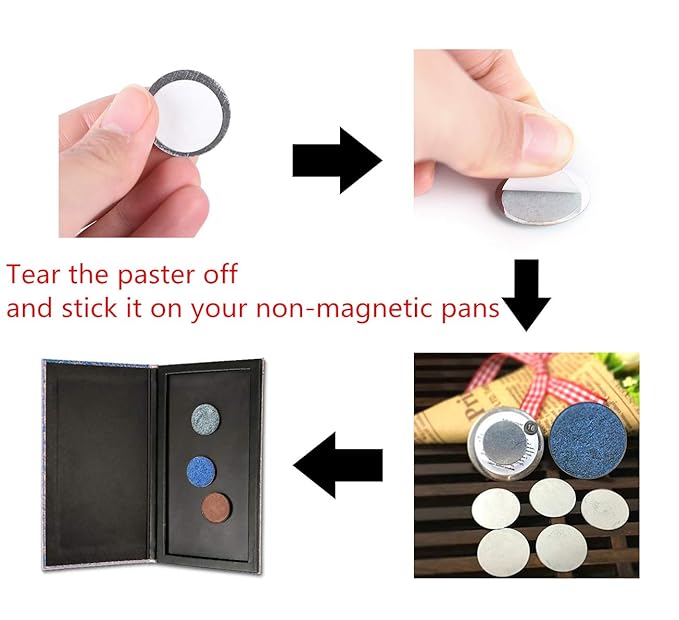 50Pcs Square Metal Stickers for Eyeshadow Magnetic Makeup